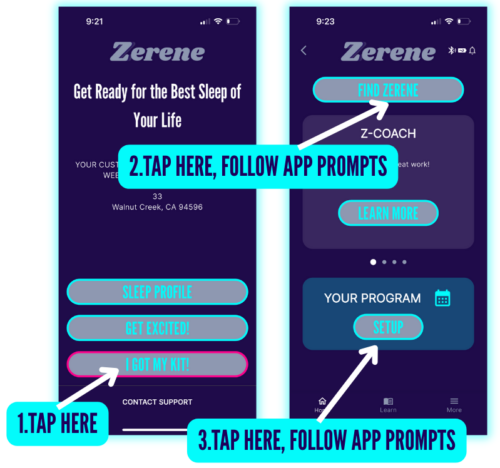ZERENE - Welcome page Screenshots